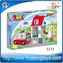 New 56 pcs children diy hospital house model building block toy